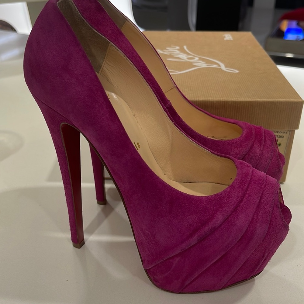 Christian louboutin authentic rose lady gres